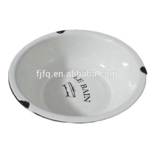 Retro Dia36cm Enamel Footbath Enamel Basin Wash Bowl